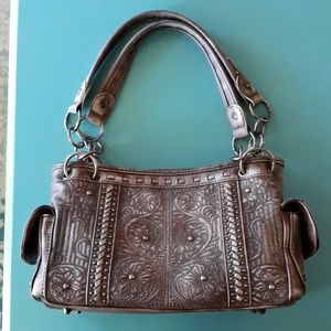 Montana West Distressed Coffee Colored Satchel